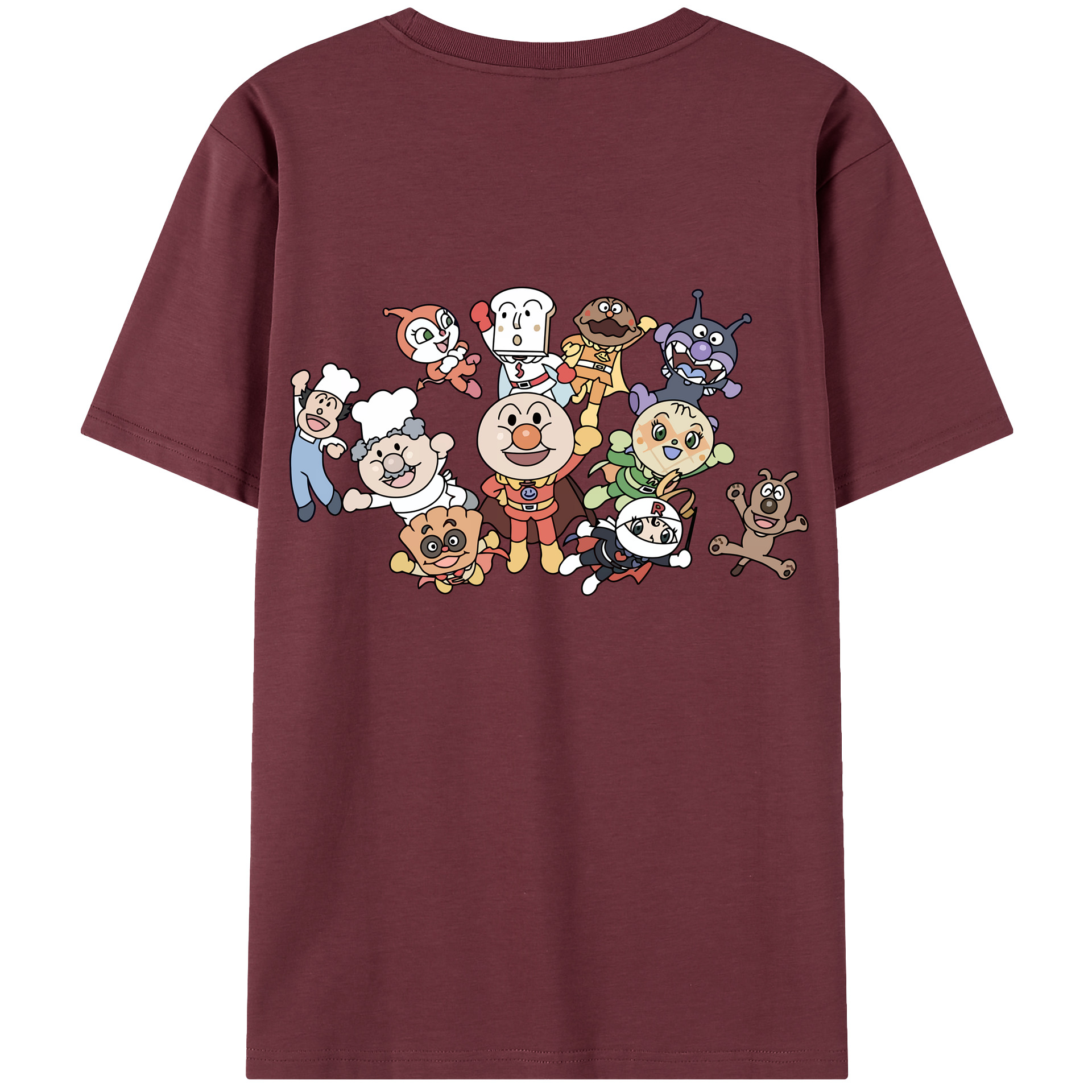 （画像用） アンパンマン Anpanman 綿100％半袖Tシャツ（背面プリント）